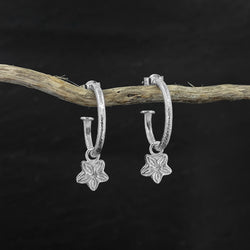 Crinoid Charm Hoops