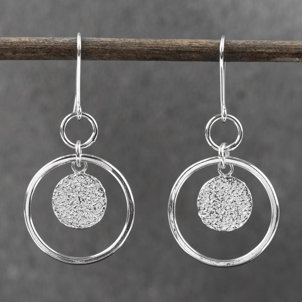 Full Moon Orbit Drop Earrings