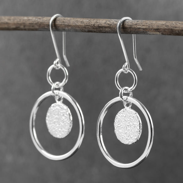 Full Moon Orbit Drop Earrings
