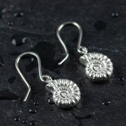 Dorset Ammonite Drop Earrings
