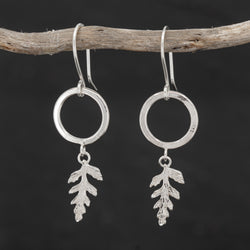 Herb Robert Circle Drop Earrings