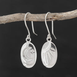 Solar and Lunar Drop Earrings